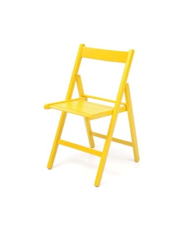 Sedia pieghevole Penelope in legno giallo set 4 pezzi