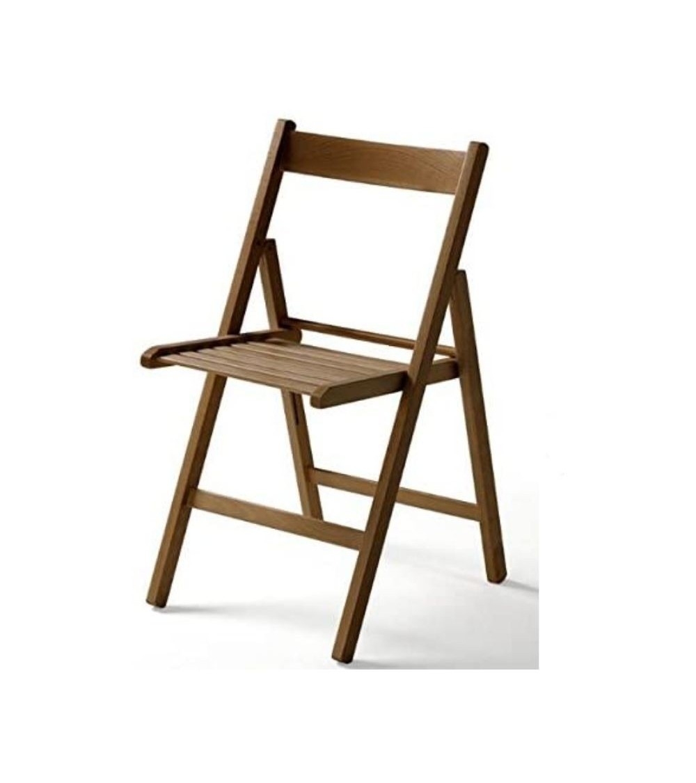 Sedia pieghevole Penelope in legno  noce set 4 pezzi