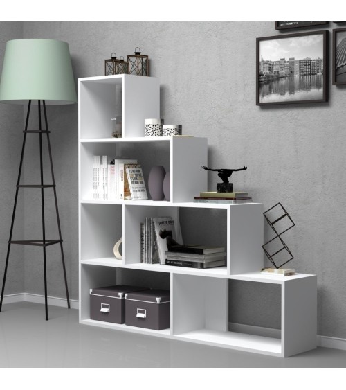 Libreria a scala Alis 145x145 cm. bianca