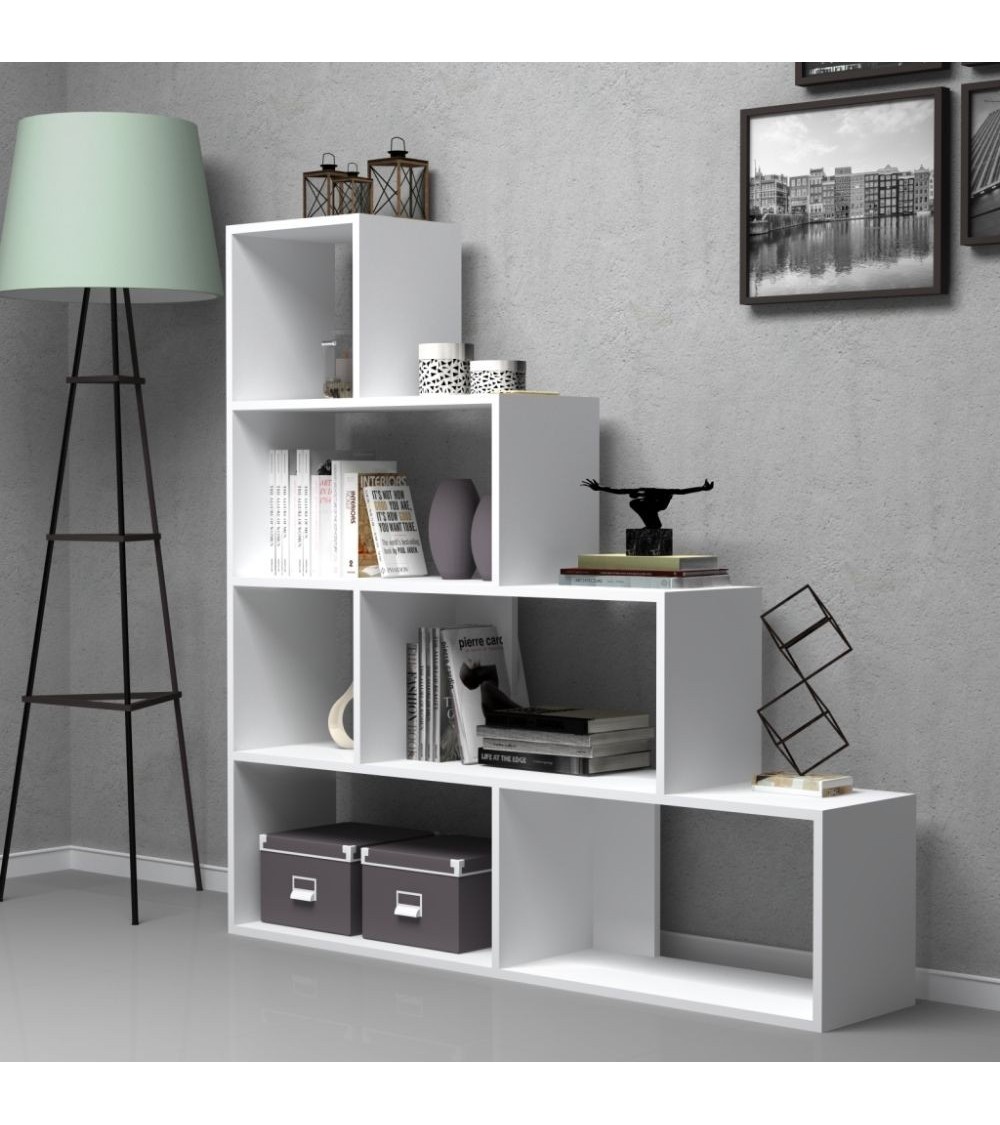 Libreria a scala Alis 145x145 cm. bianca