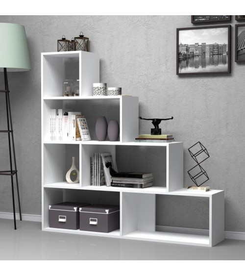 Libreria a scala Alis 145x145 cm. bianca
