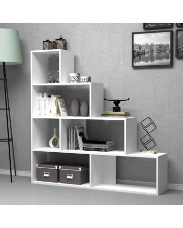 Libreria a scala Alis 145x145 cm. bianca