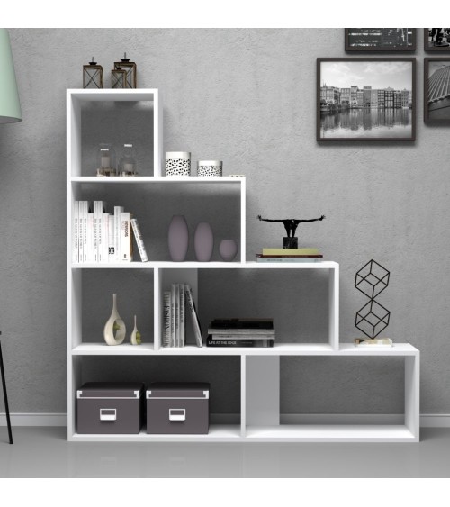 Libreria a scala Alis 145x145 cm. bianca