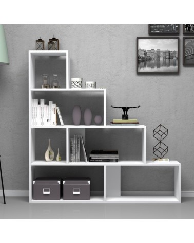 Libreria a scala Alis 145x145 cm. bianca