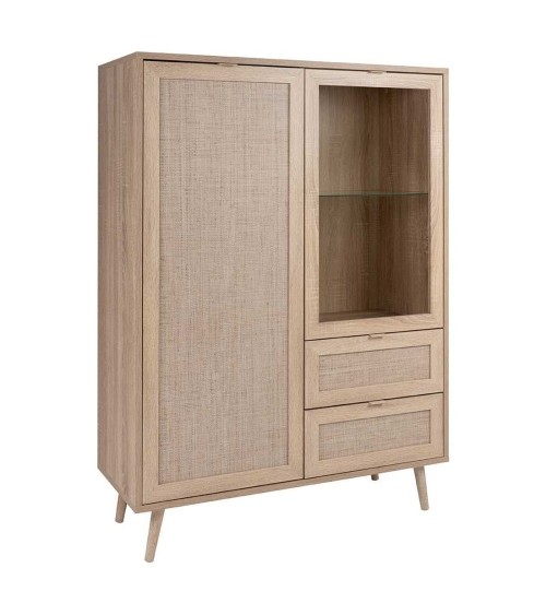 Credenza Bali 53A 2 ante e 2 cassetti effetto vimini
