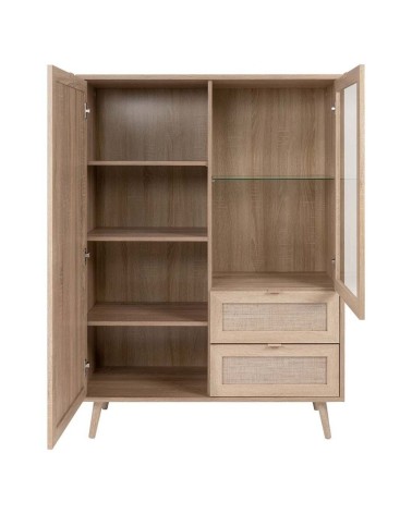Credenza Bali 53A 2 ante e 2 cassetti effetto vimini