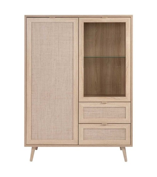 Credenza Bali 53A 2 ante e 2 cassetti effetto vimini