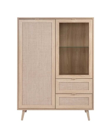Credenza Bali 53A 2 ante e 2 cassetti effetto vimini