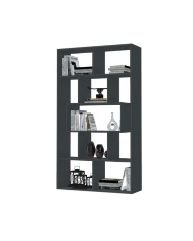 Libreria Face grigio cemento 90x30x170H cm