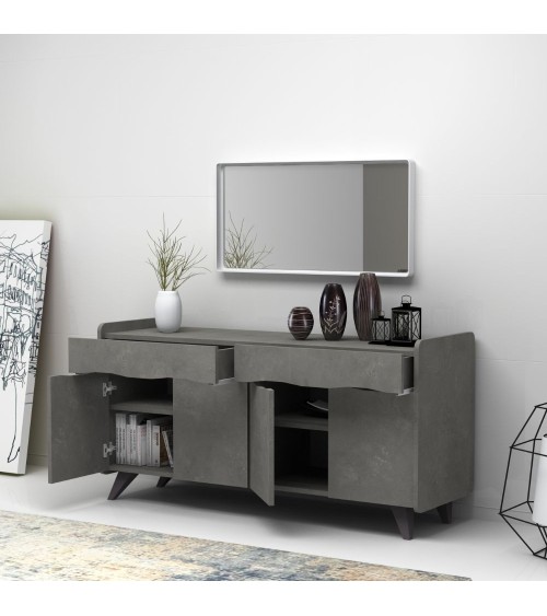 Madia Sila cemento 140x45x72H cm.