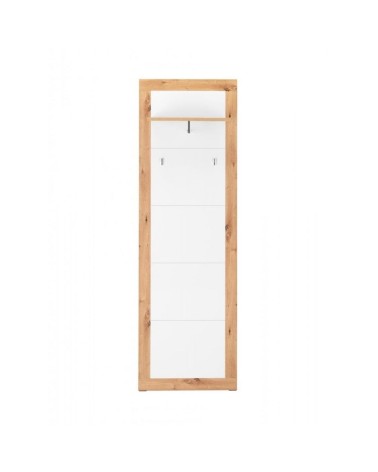 Pannello appendiabiti Wien 43 da ingresso rovere bianco