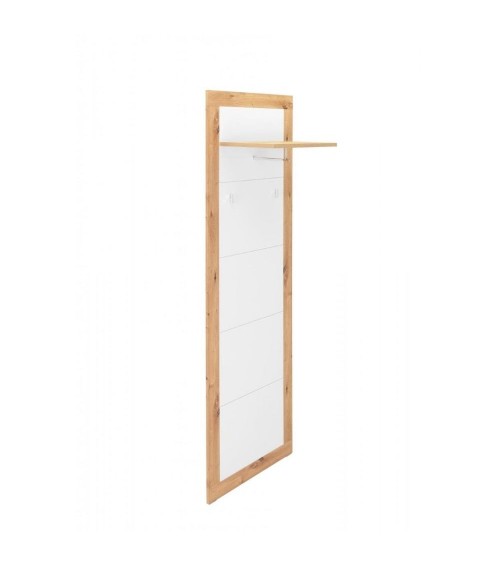 Pannello appendiabiti Wien 43 da ingresso rovere bianco
