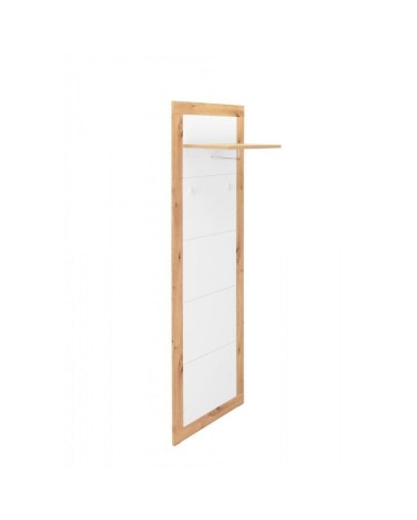 Pannello appendiabiti Wien 43 da ingresso rovere bianco