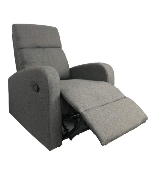 Poltrona relax Giada manuale tessuto grigio