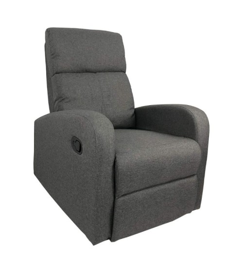 Poltrona relax Giada manuale tessuto grigio