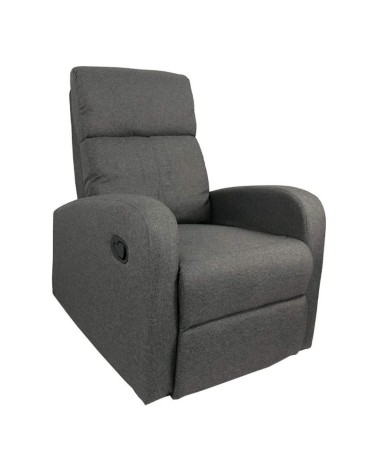 Poltrona relax Giada manuale tessuto grigio