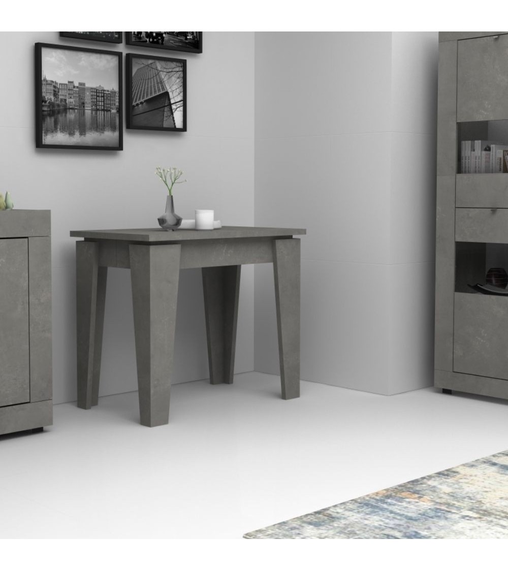 Consolle allungabile Natron cemento 50x90 cm