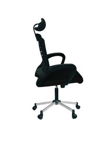 Sedia ufficio tessuto microforato nera Kizi