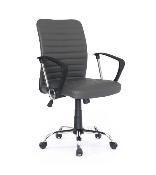 Poltrona ufficio Asgar base cromata tortora