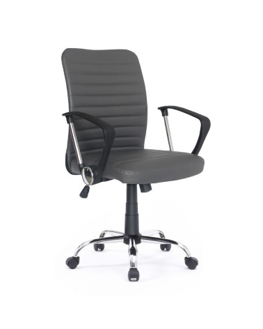 Poltrona ufficio Asgar base cromata tortora