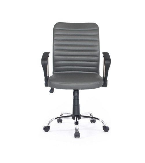 Poltrona ufficio Asgar base cromata tortora