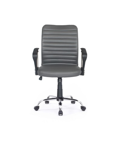 Poltrona ufficio Asgar base cromata tortora