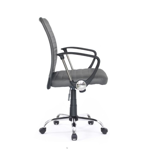 Poltrona ufficio Asgar base cromata tortora