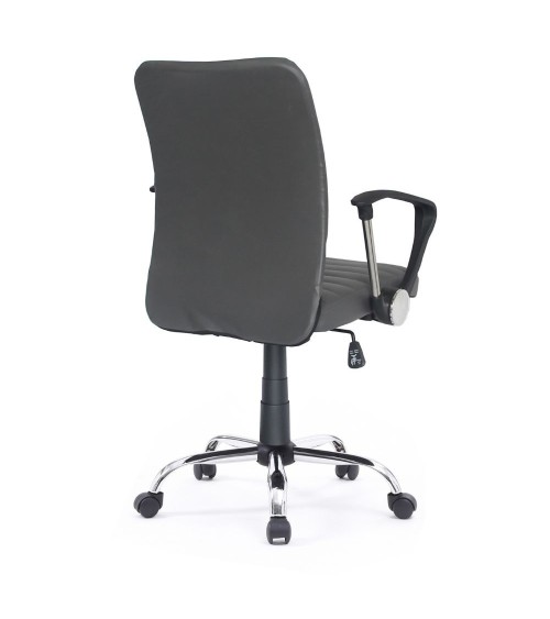 Poltrona ufficio Asgar base cromata tortora