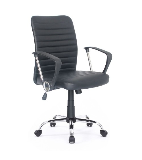 Poltrona ufficio Asgar base cromata nera