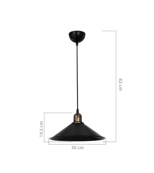 Lampada a sospensione Maya nera MDL4156