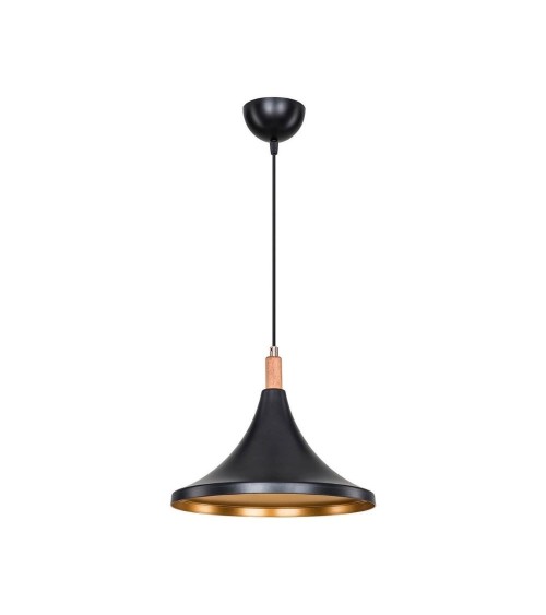 Lampada a sospensione Kano nero oro ASZ1564
