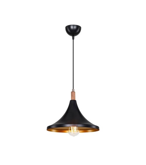 Lampada a sospensione Kano nero oro ASZ1564