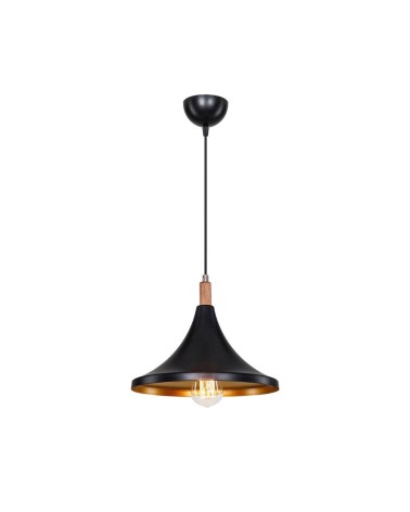 Lampada a sospensione Kano nero oro ASZ1564