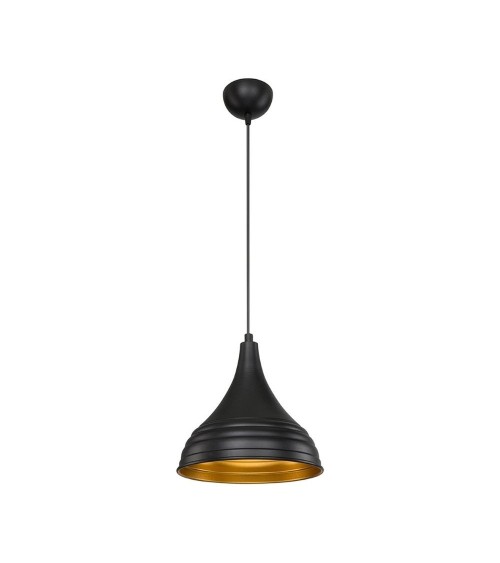 Lampada a sospensione Leda ASZ1338 in metallo nero