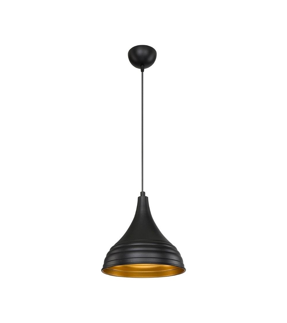 Lampada a sospensione Leda ASZ1338 in metallo nero