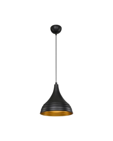 Lampada a sospensione Leda ASZ1338 in metallo nero