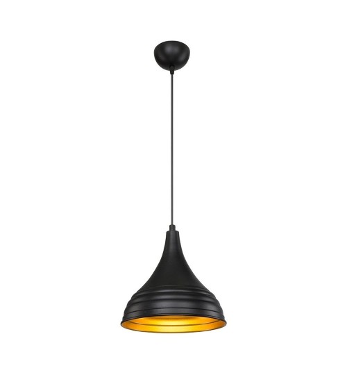 Lampada a sospensione Leda ASZ1338 in metallo nero