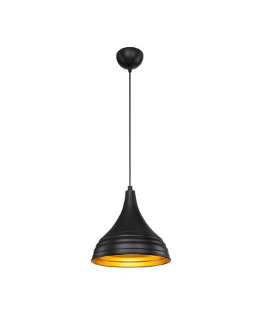 Lampada a sospensione Leda ASZ1338 in metallo nero