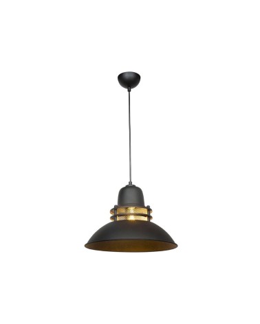Lampada a sospensione Tibet ASZ0871 nera stile industriale