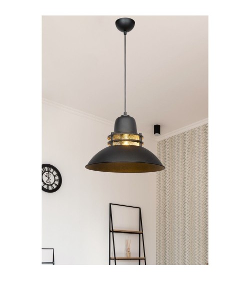 Lampada a sospensione Tibet ASZ0871 nera stile industriale