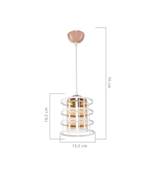 Lampada a sospensione Mira ASZ1261 metallo bianco