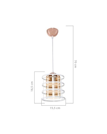 Lampada a sospensione Mira ASZ1261 metallo bianco