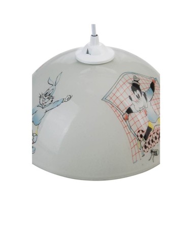 Lampada per cameretta Mufi MDL4164 vetro bianco con disegni
