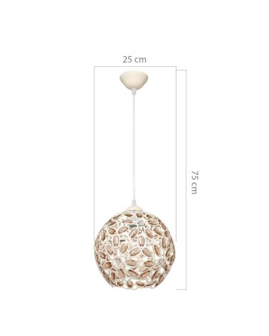 Lampada a sospensione Badem ASZ0993 in vetro soffiato
