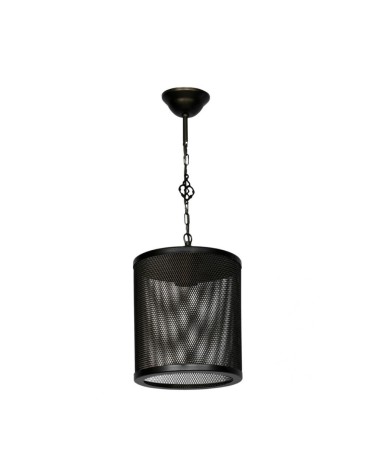 Lampada a sospensione Nadra MDL3857 in metallo reticolato nero
