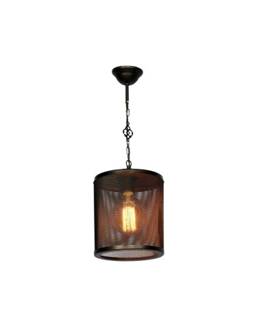 Lampada a sospensione Nadra MDL3857 in metallo reticolato nero