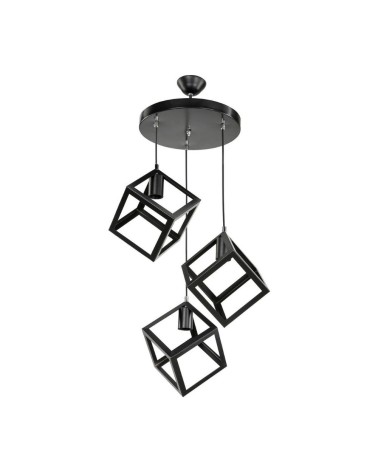 Lampada a sospensione  Agatha MDL3790 3 cubi nero