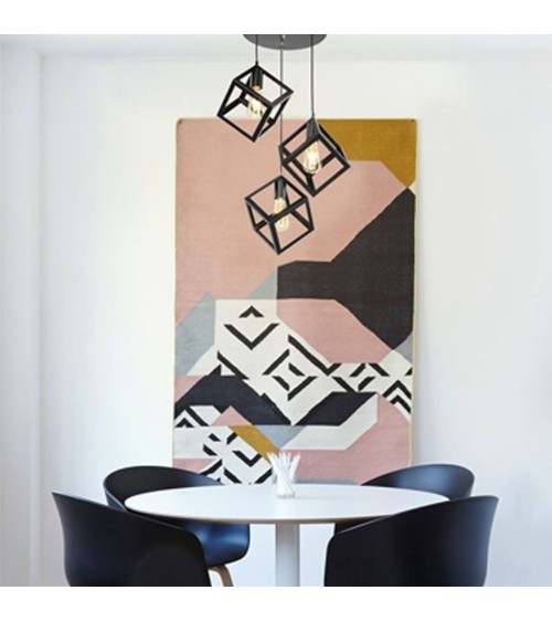 Lampada a sospensione  Agatha MDL3790 3 cubi nero