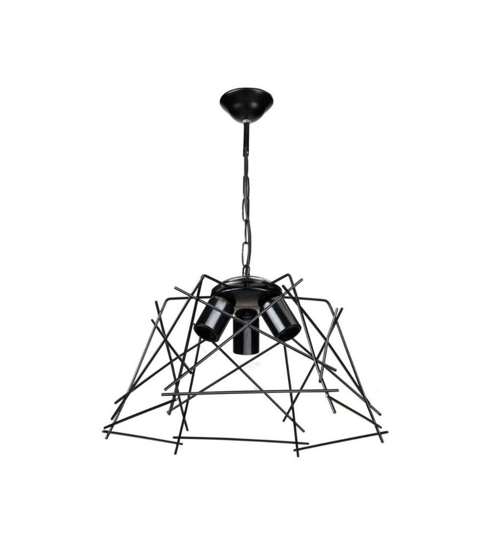 Lampada a sospensione Tena MDL3854 luci in metallo nero asimmetrico