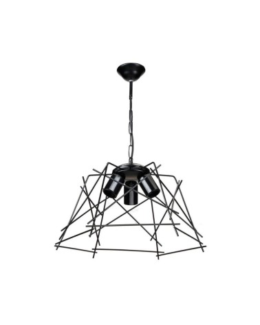 Lampada a sospensione Tena MDL3854 luci in metallo nero asimmetrico